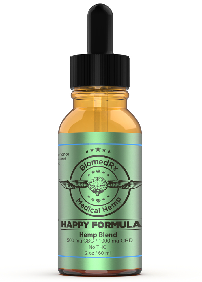 Happy Formula CBG/CBD Blend 500mg CBG · 1000mg CBD