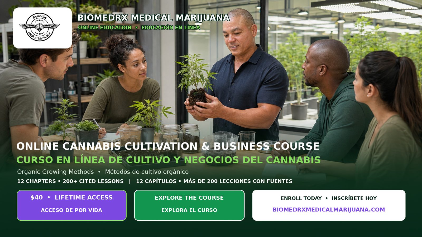BiomedRx Medical Marijuana — Online Cannabis Cultivation & Business Course